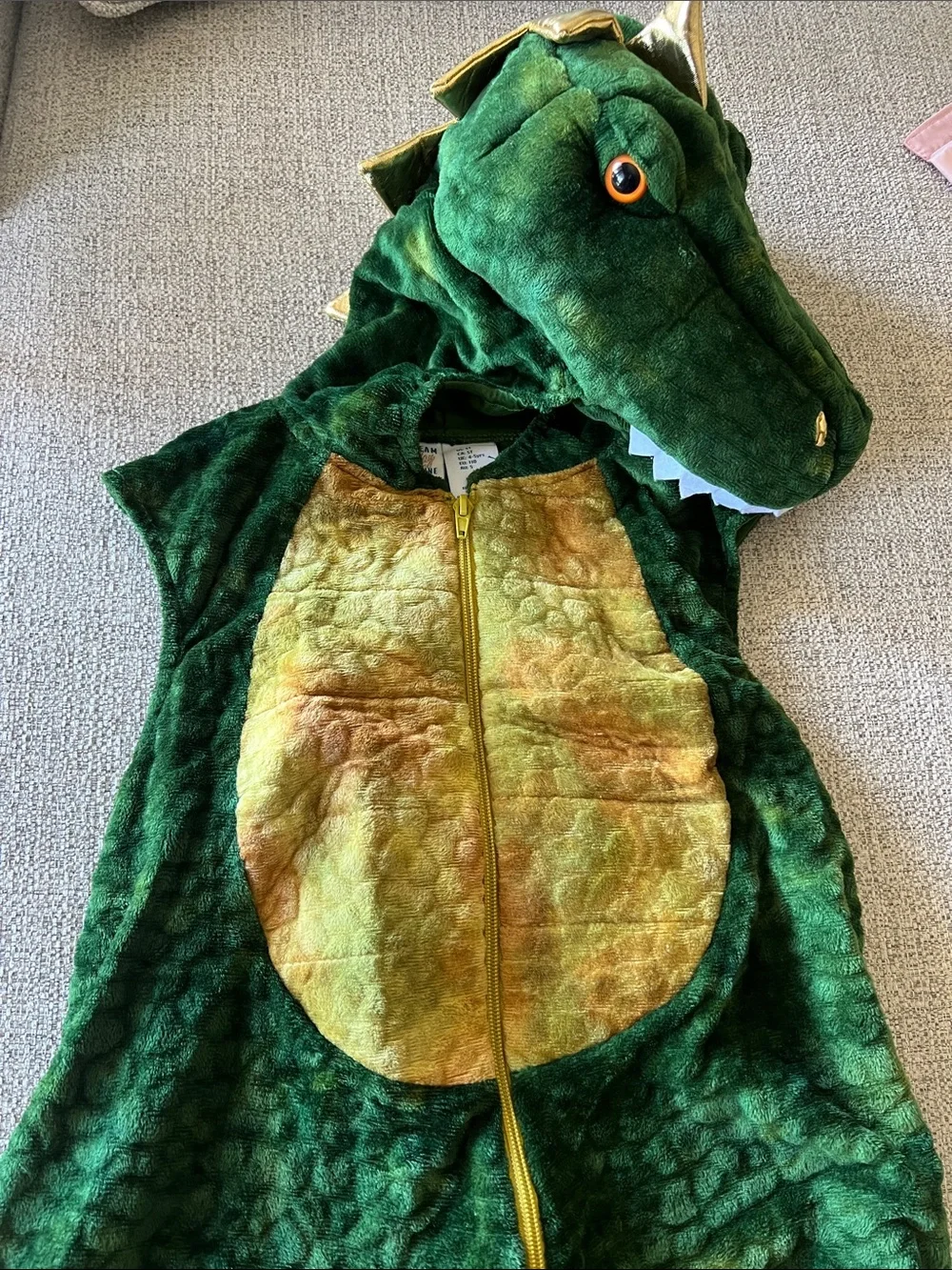 Green Plush Dinosaur costume - Soft Plush pretend play